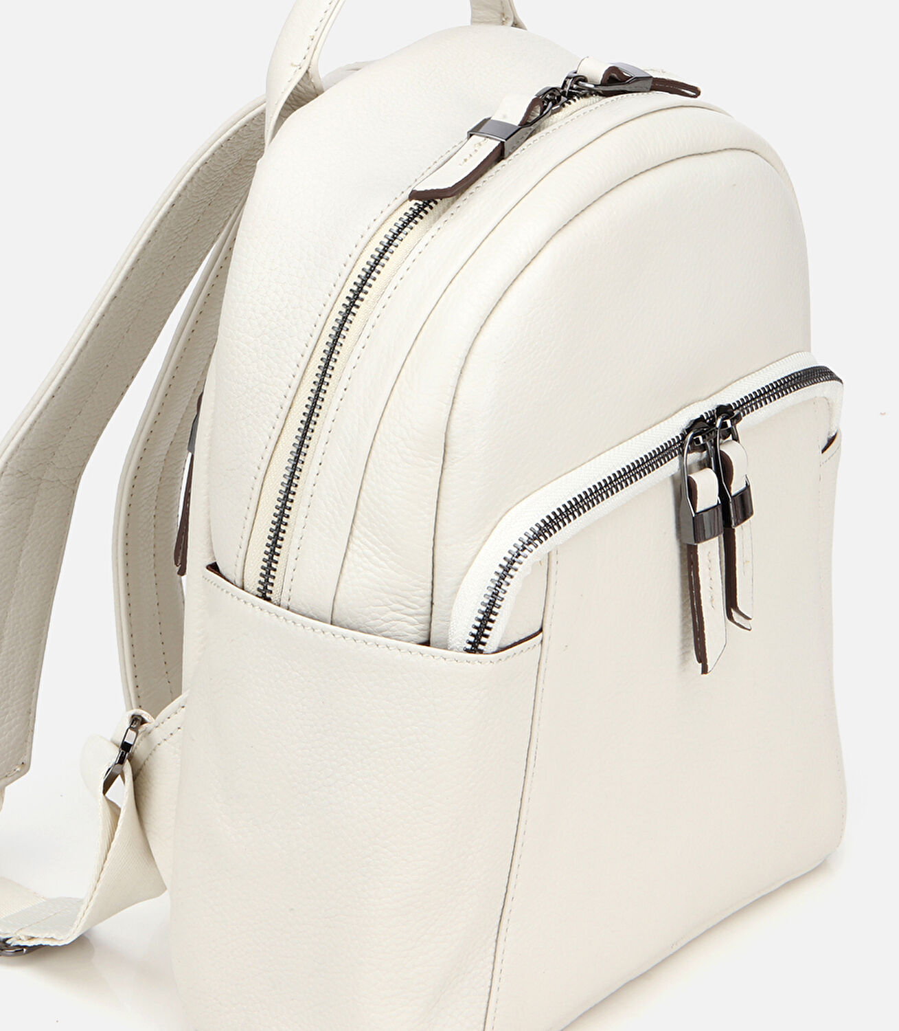 Kadın Deri Bej Sırt Çantası