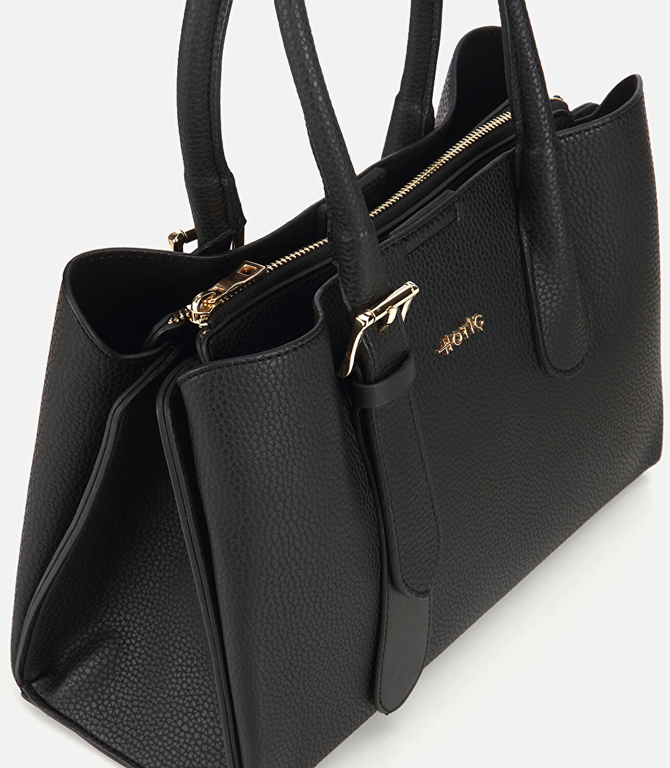 Kadın Siyah Kemer Detaylı Omuz Çantası