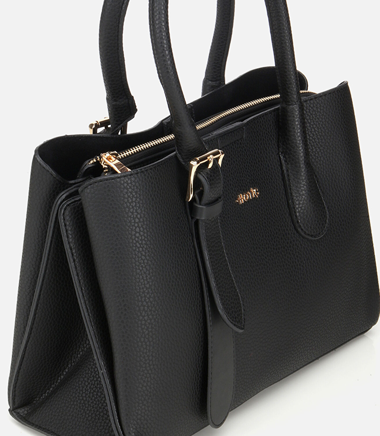 Kadın Siyah Kemer Detaylı Omuz Çantası