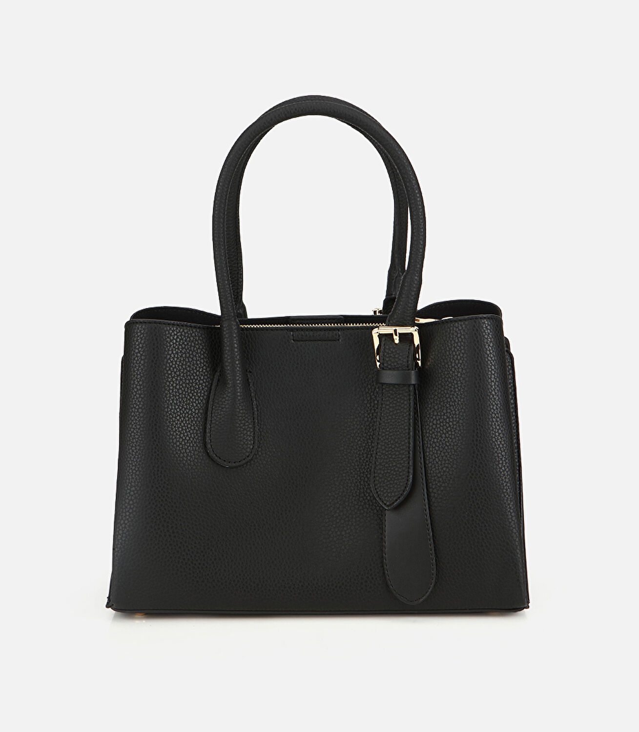 Kadın Siyah Kemer Detaylı Omuz Çantası