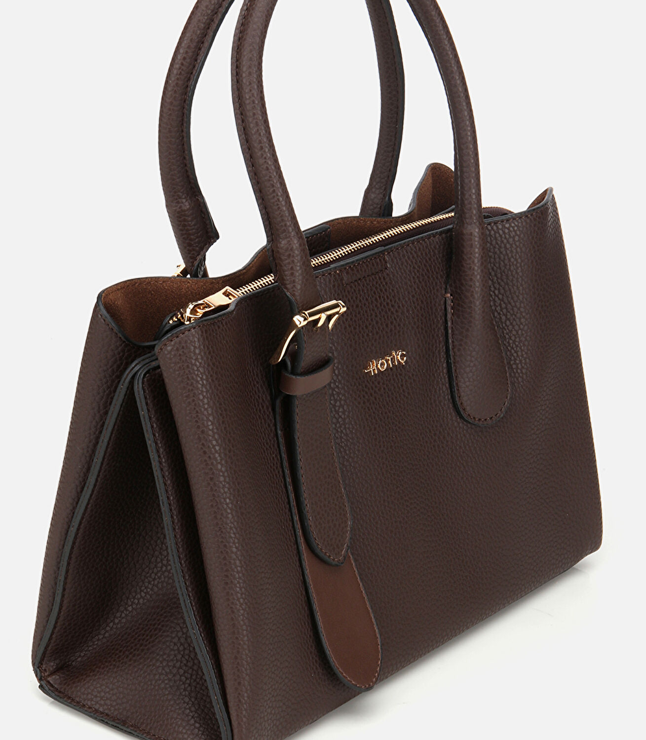 Kadın Kahverengi Kemer Detaylı Omuz Çantası