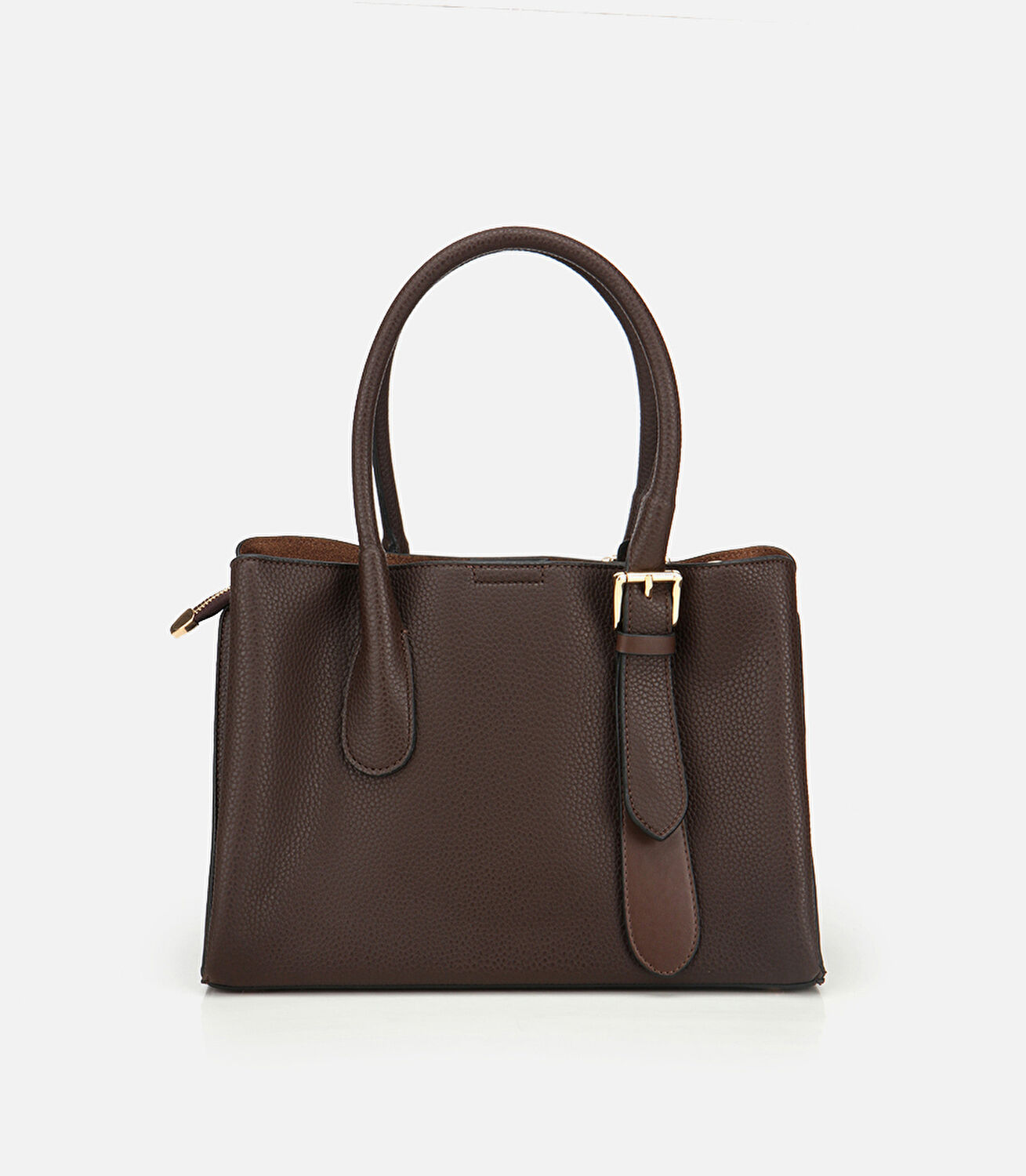 Kadın Kahverengi Kemer Detaylı Omuz Çantası