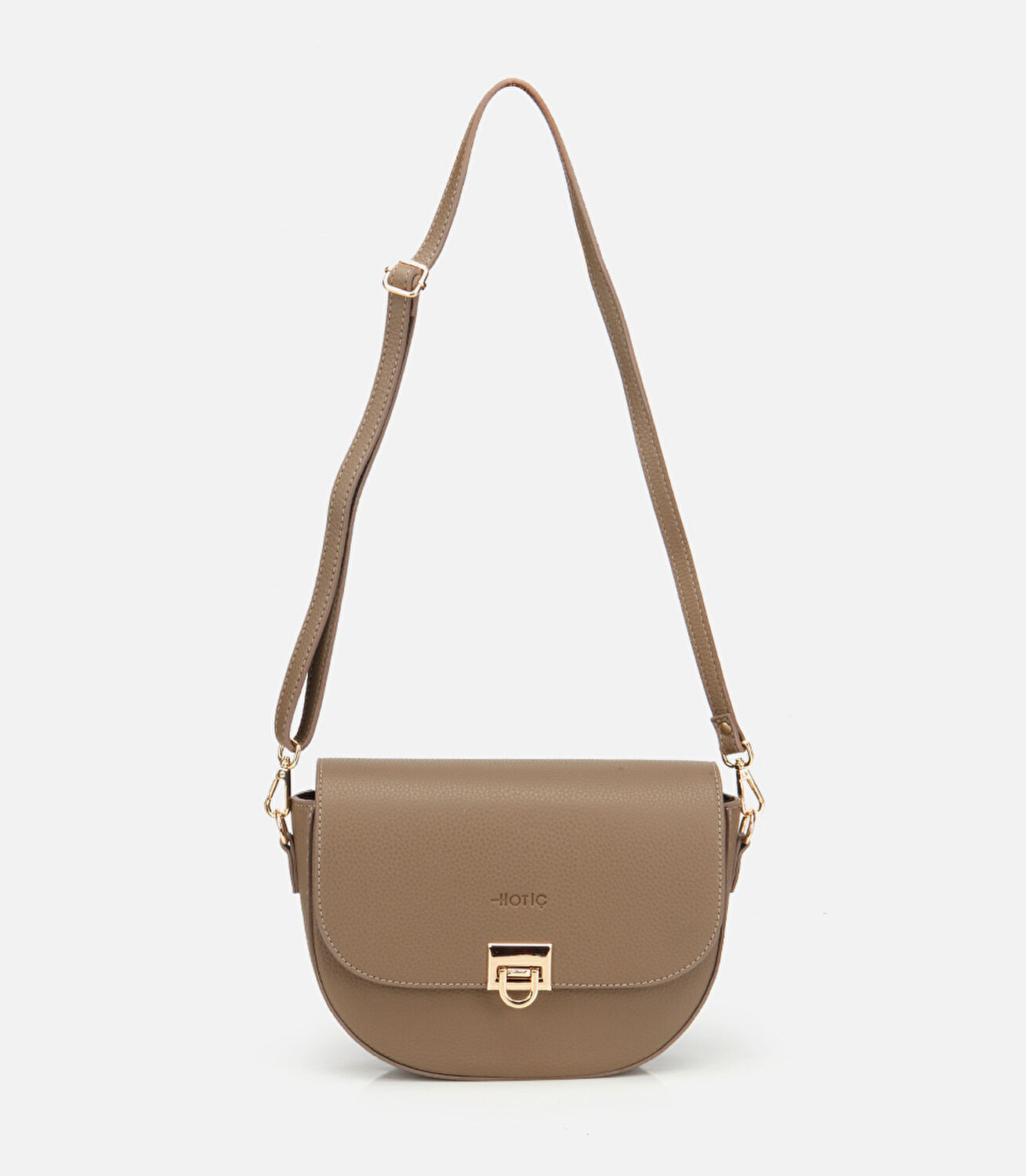 Kadın Vizon Gold Kilit Detaylı Omuz Çantası