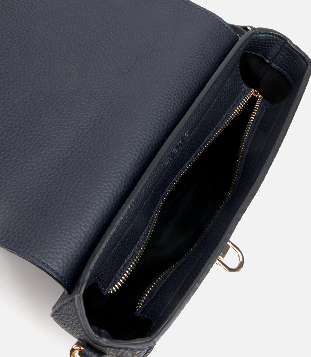 Kadın Lacivert Gold Kilit Detaylı Omuz Çantası