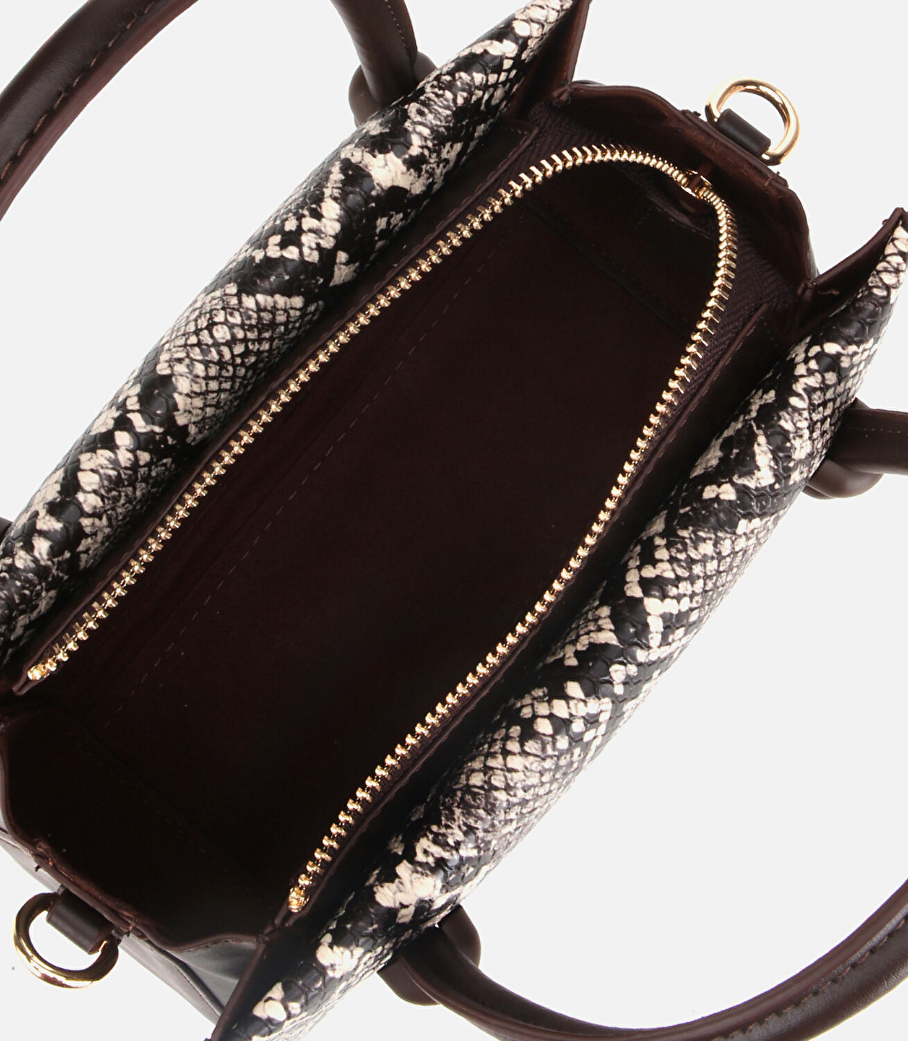 Kadın Yılan Baskılı Mini Çanta