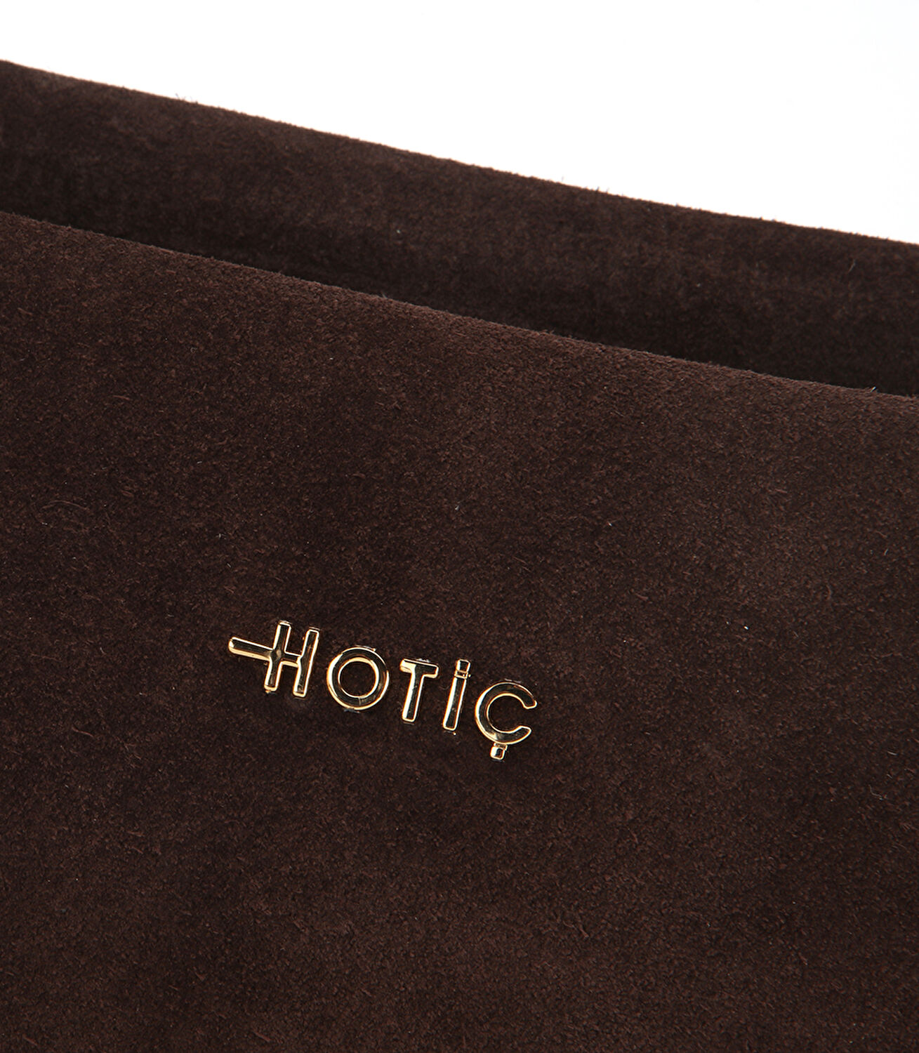 Kadın Süet Deri Kahverengi Örgü Askı Detaylı Omuz Çantası