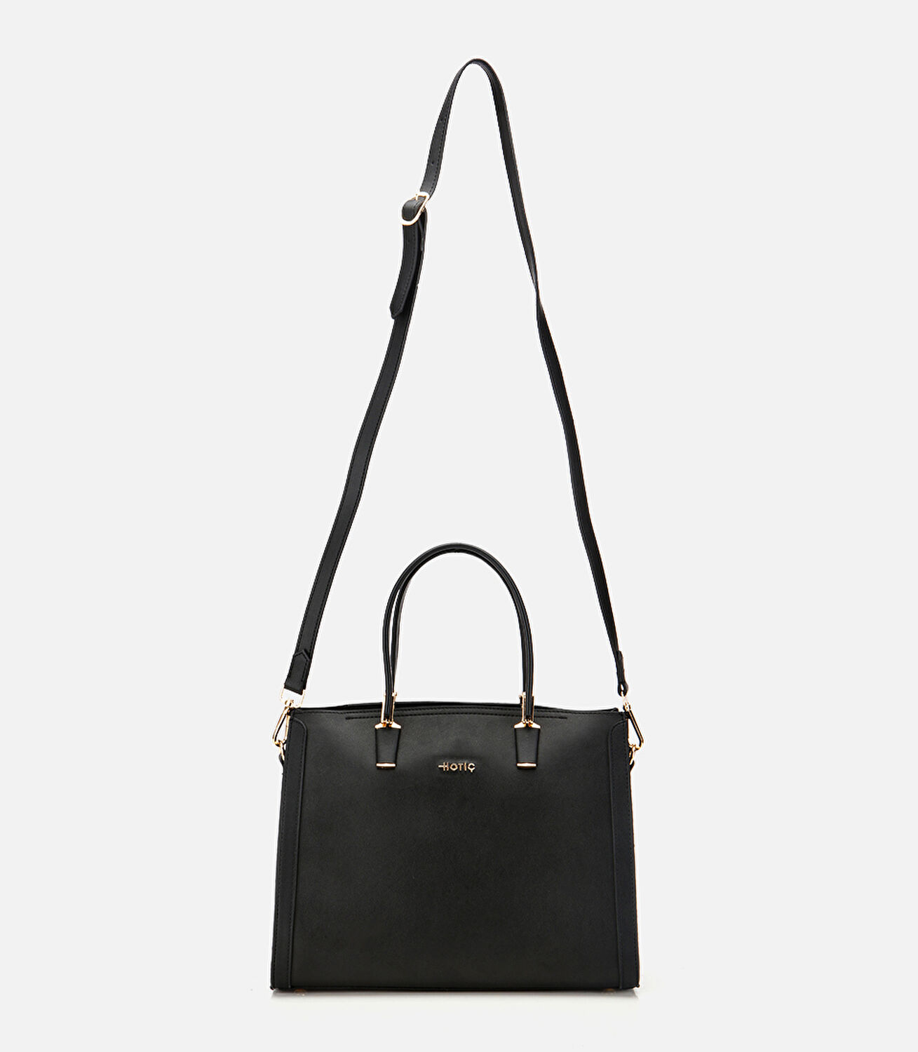 Kadın Siyah Fermuarlı Omuz Çantası