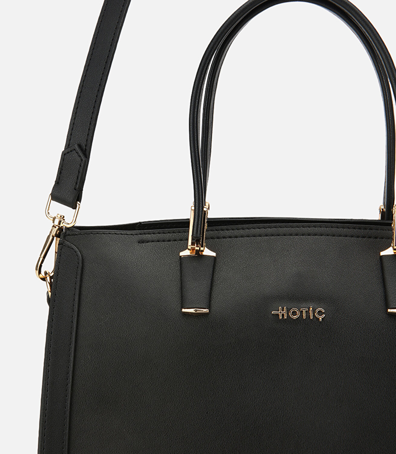 Kadın Siyah Fermuarlı Omuz Çantası