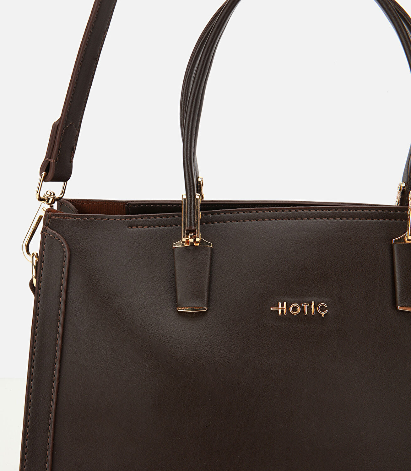 Kadın Kahverengi Fermuarlı Omuz Çantası