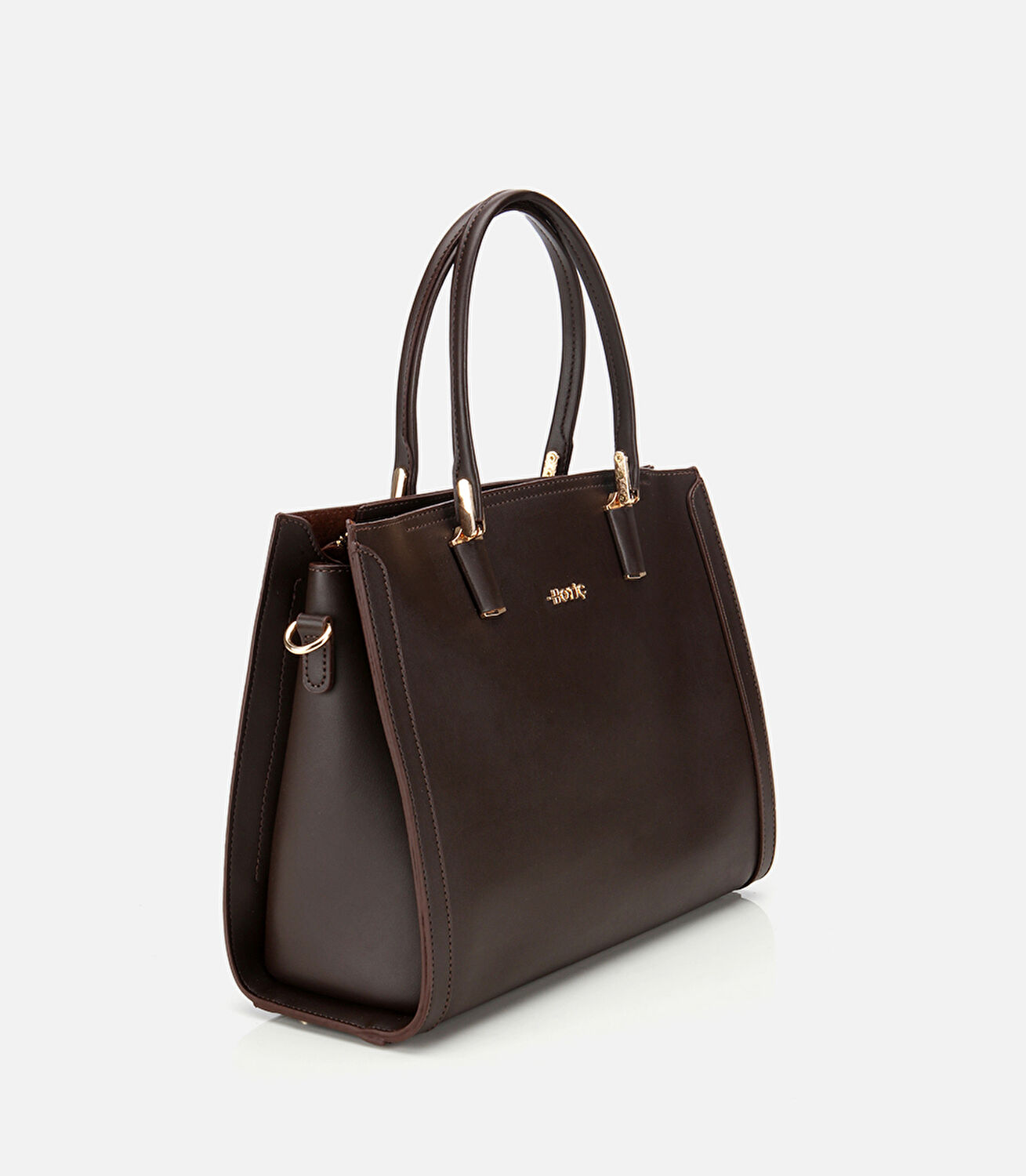 Kadın Kahverengi Fermuarlı Omuz Çantası