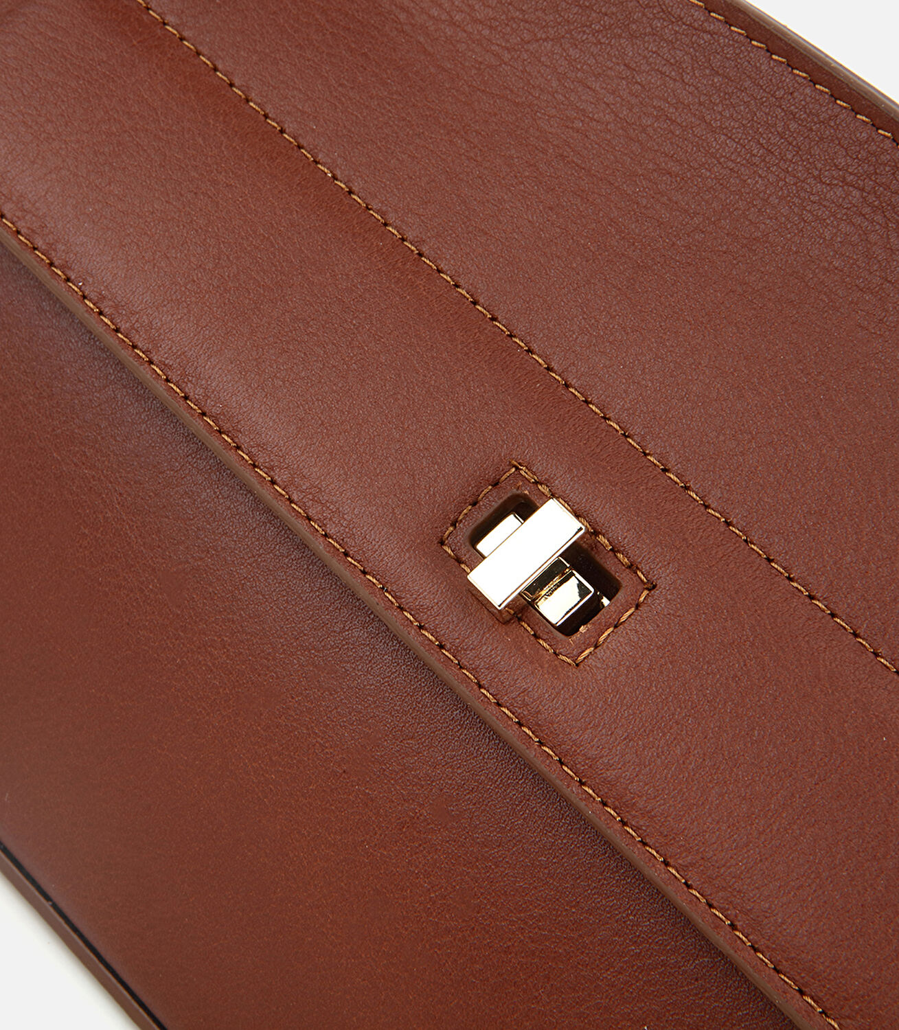 Kadın Deri Taba Kilit Detaylı Omuz Çantası