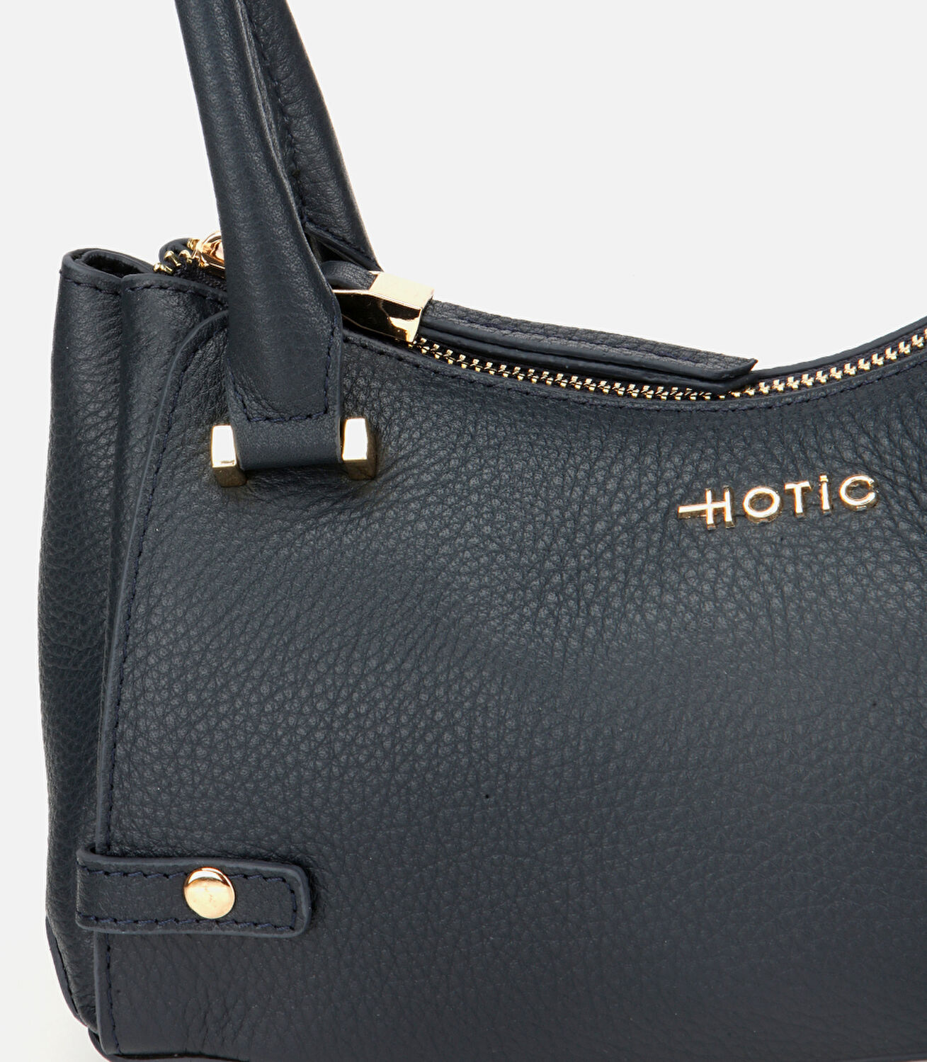 Kadın Deri Lacivert Bowling Omuz Çantası