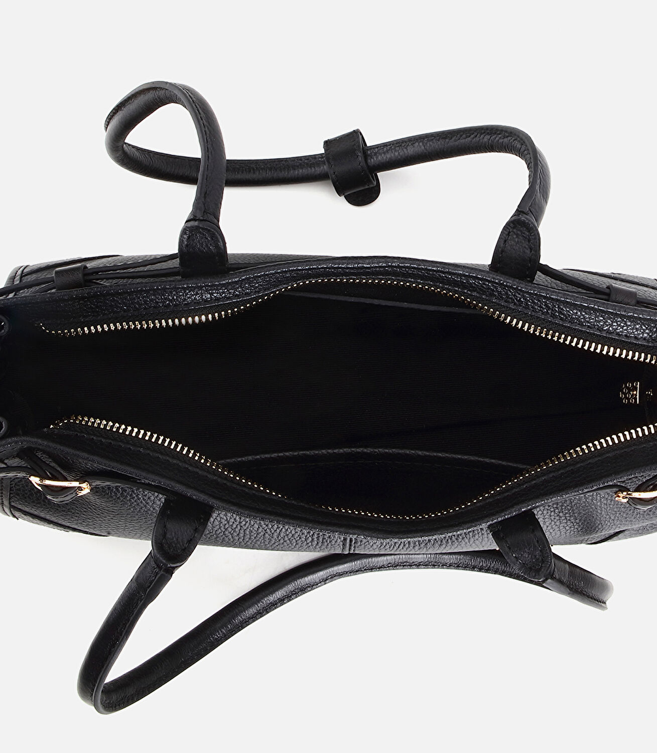 Kadın Deri Siyah Bowling Omuz Çantası