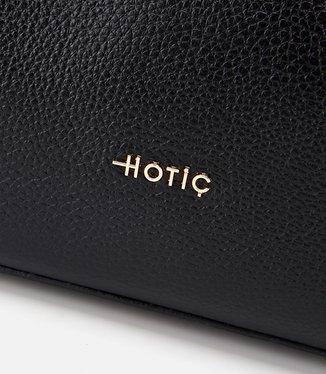 Kadın Deri Siyah Fermuarlı Omuz Çantası