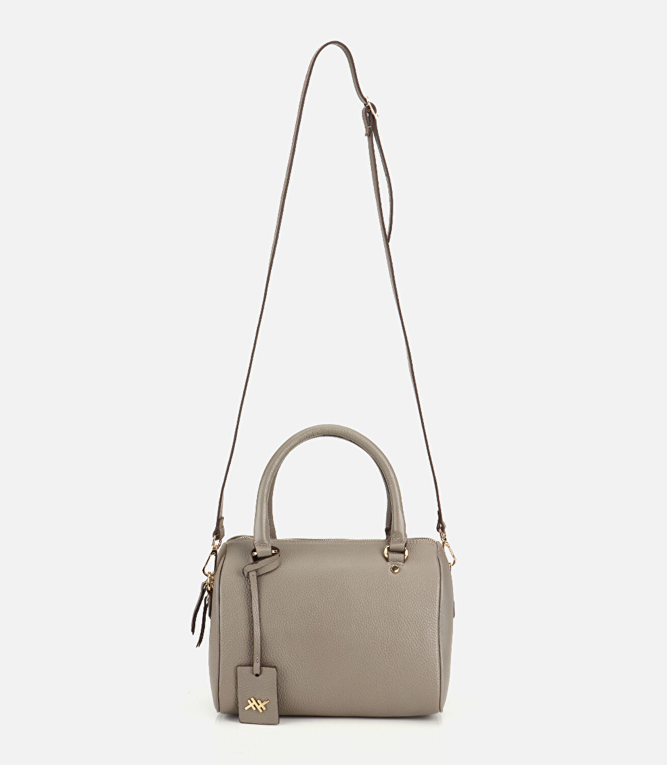 Kadın Deri Vizon Fermuarlı Omuz Çantası