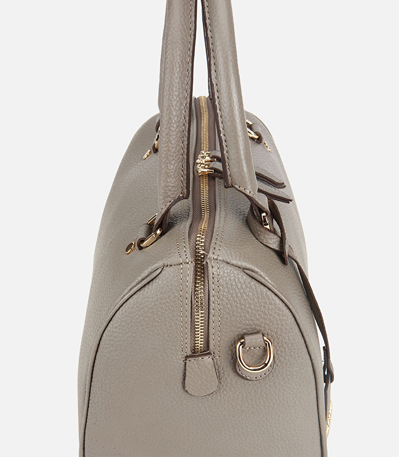 Kadın Deri Vizon Fermuarlı Omuz Çantası