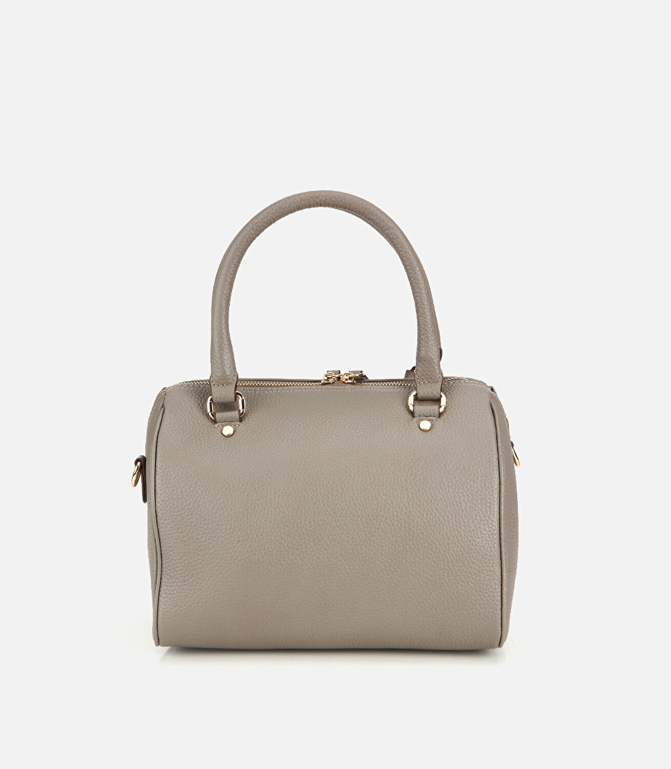 Kadın Deri Vizon Fermuarlı Omuz Çantası