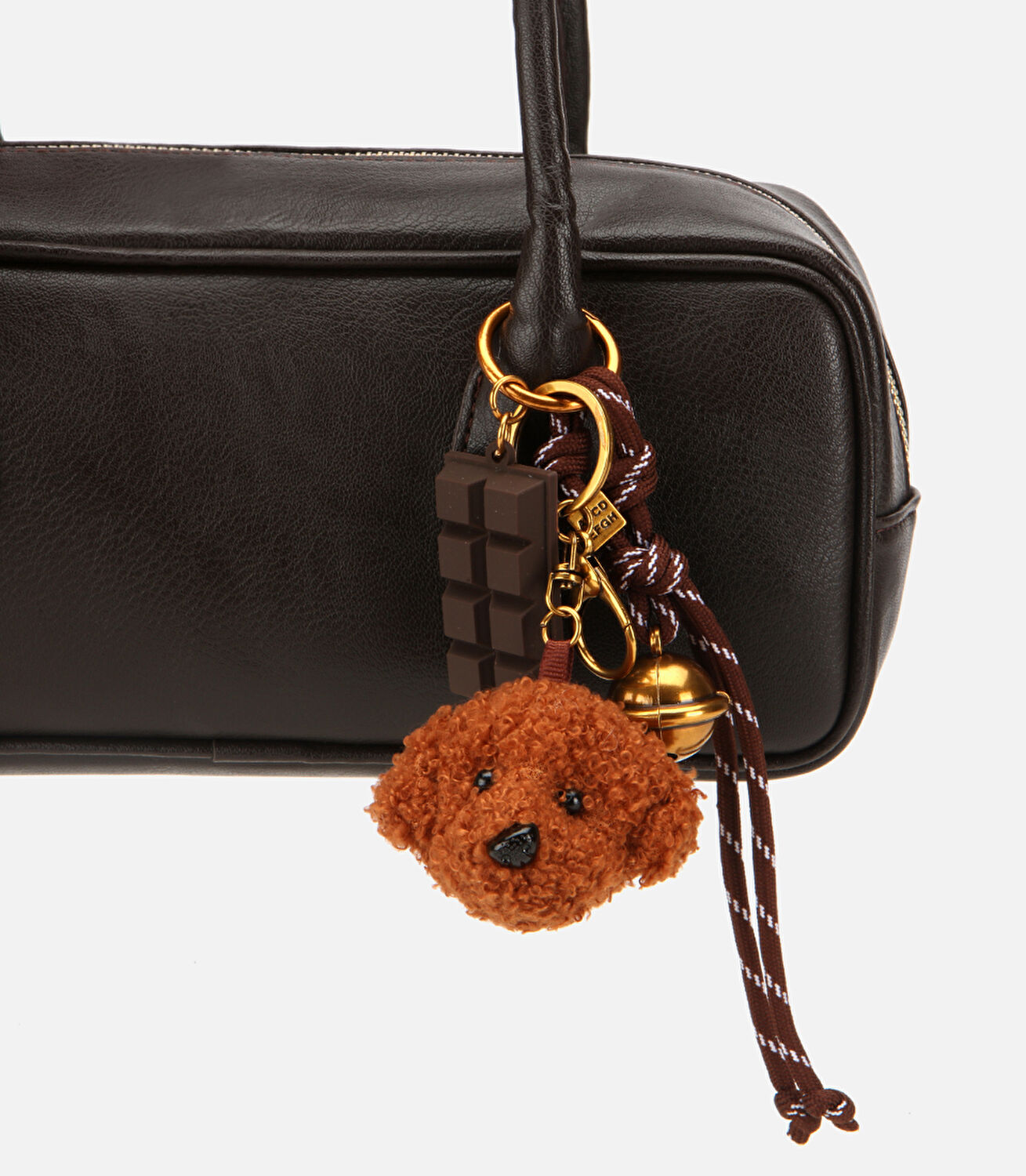 Kadın Kahverengi Charm Detaylı Omuz Çantası