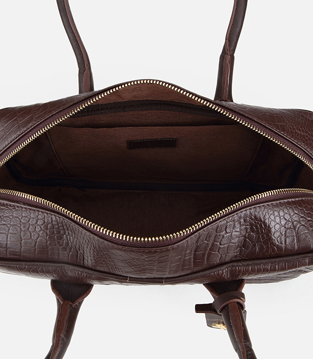 Kadın Deri Kahverengi Bowling Omuz Çantası