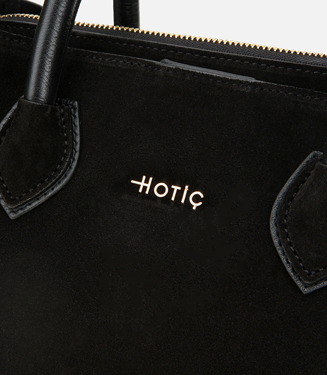 Kadın Süet Deri Siyah Tote Çanta