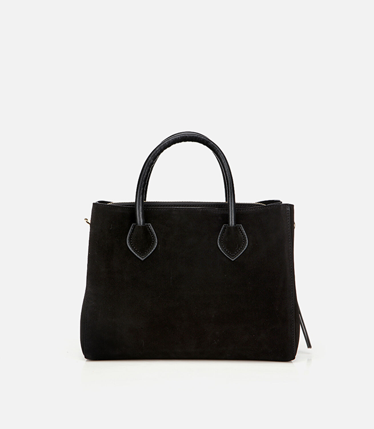 Kadın Süet Deri Siyah Tote Çanta