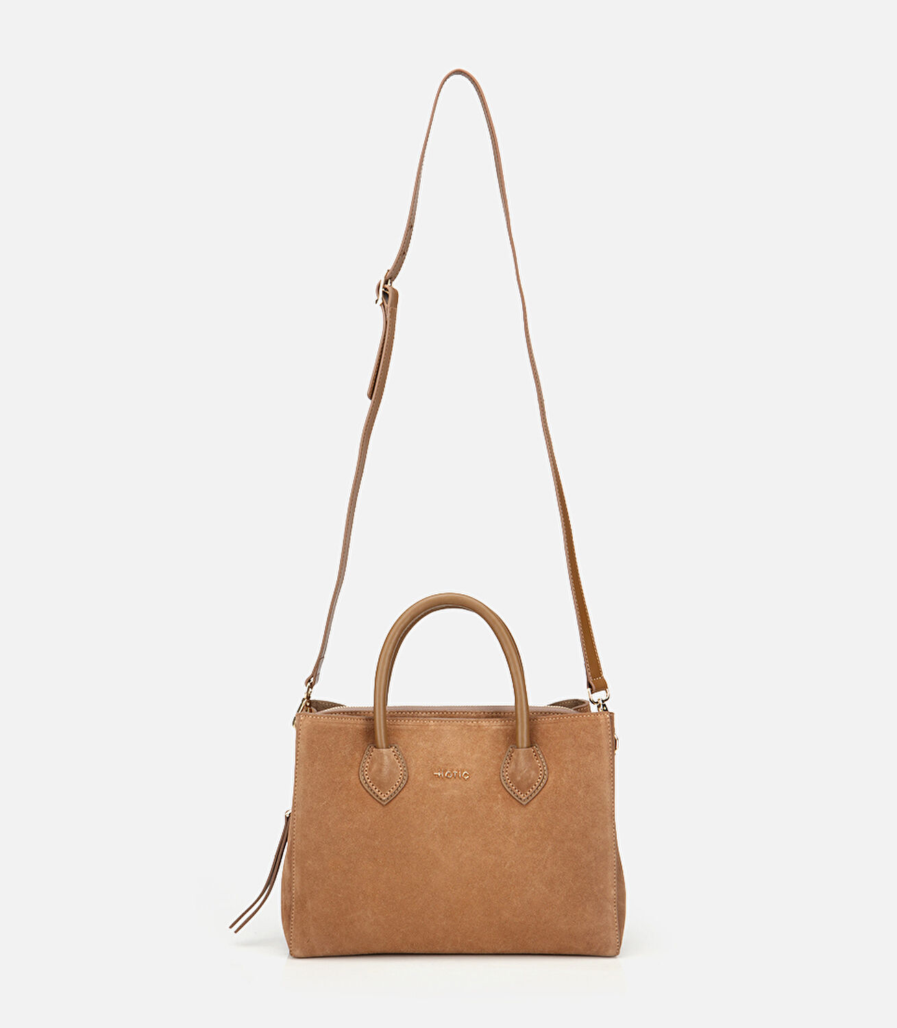 Kadın Süet Deri Bej Tote Çanta