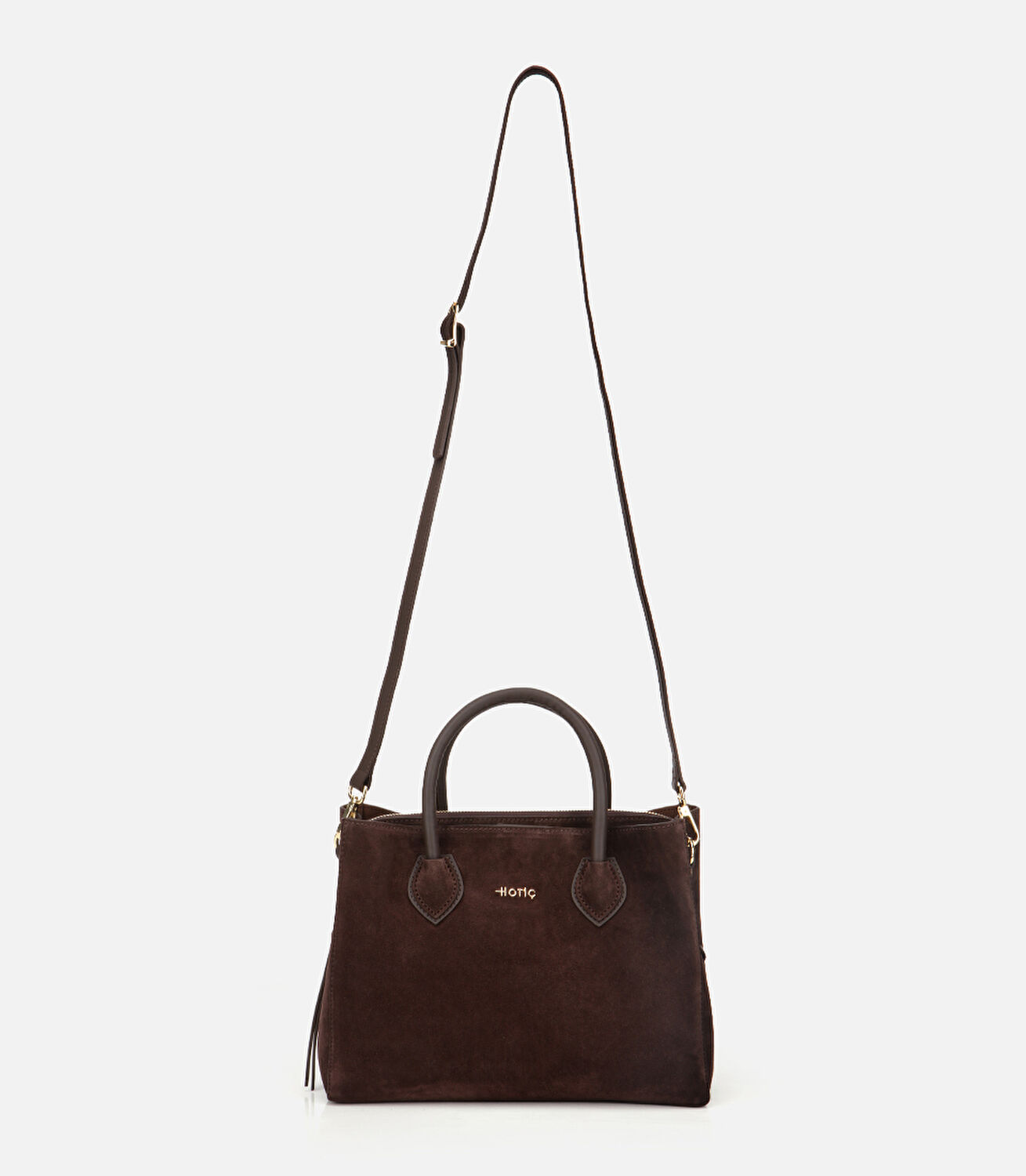 Kadın Süet Deri Kahverengi Tote Çanta