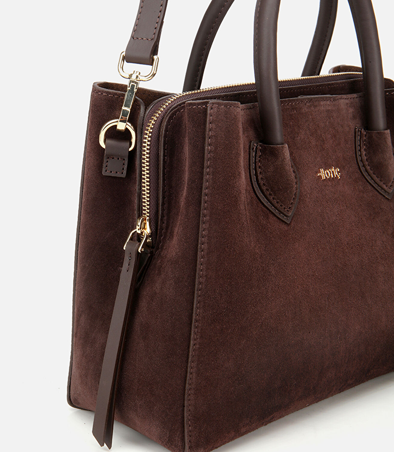 Kadın Süet Deri Kahverengi Tote Çanta