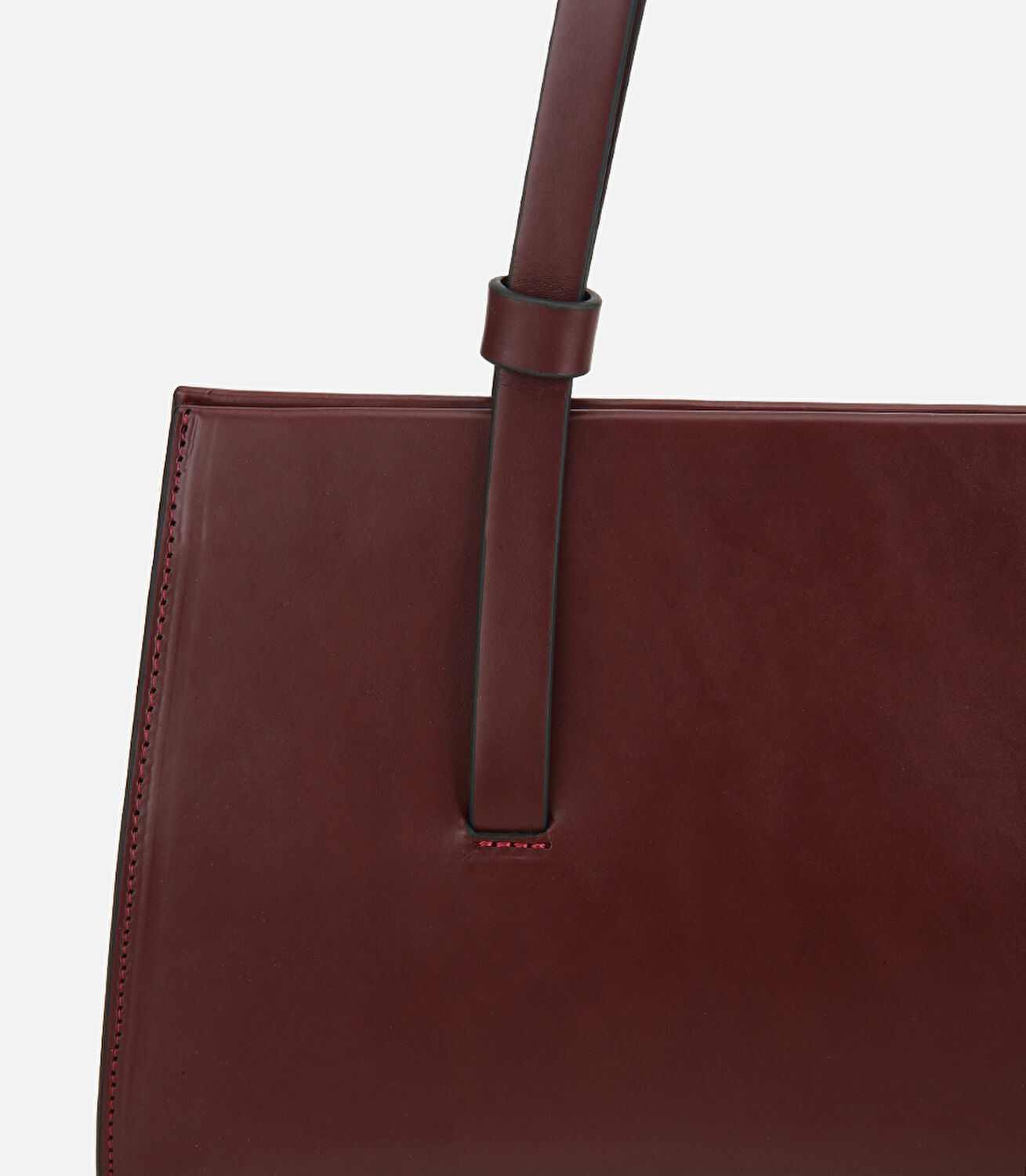 Kadın Bordo Mıknatıs Detaylı Omuz Çantası