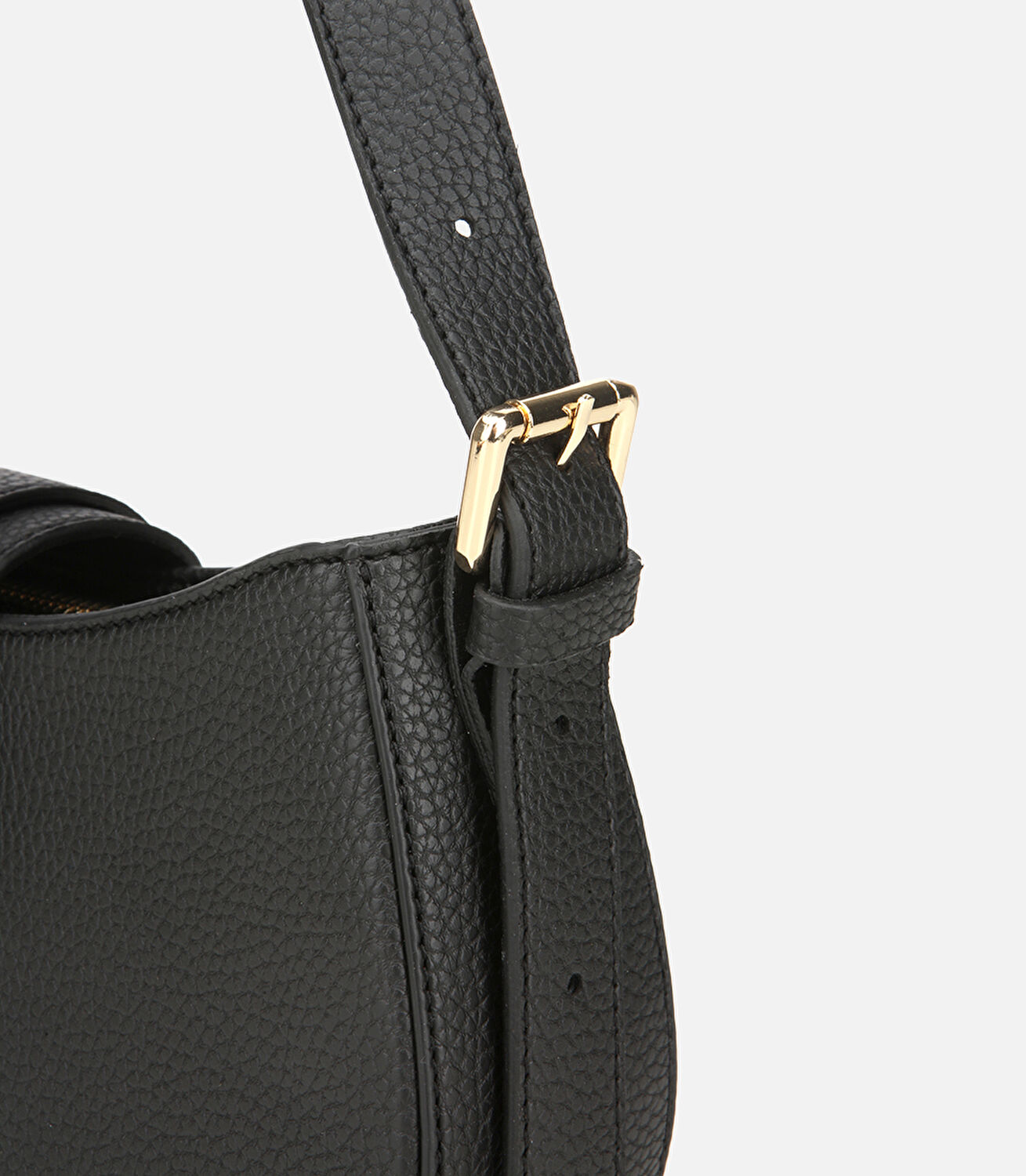 Kadın Siyah Kilit Detaylı Omuz Çantası