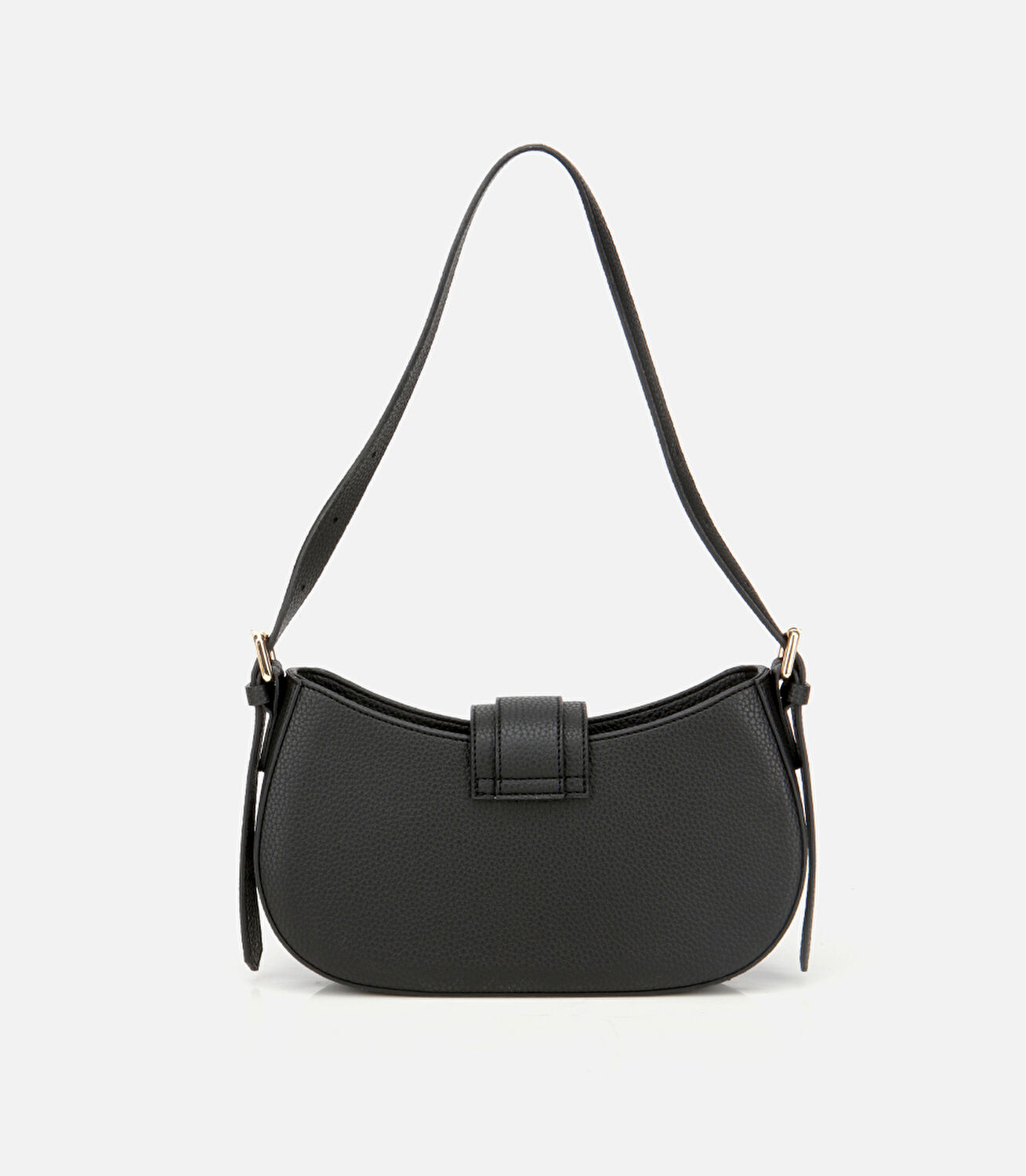 Kadın Siyah Kilit Detaylı Omuz Çantası