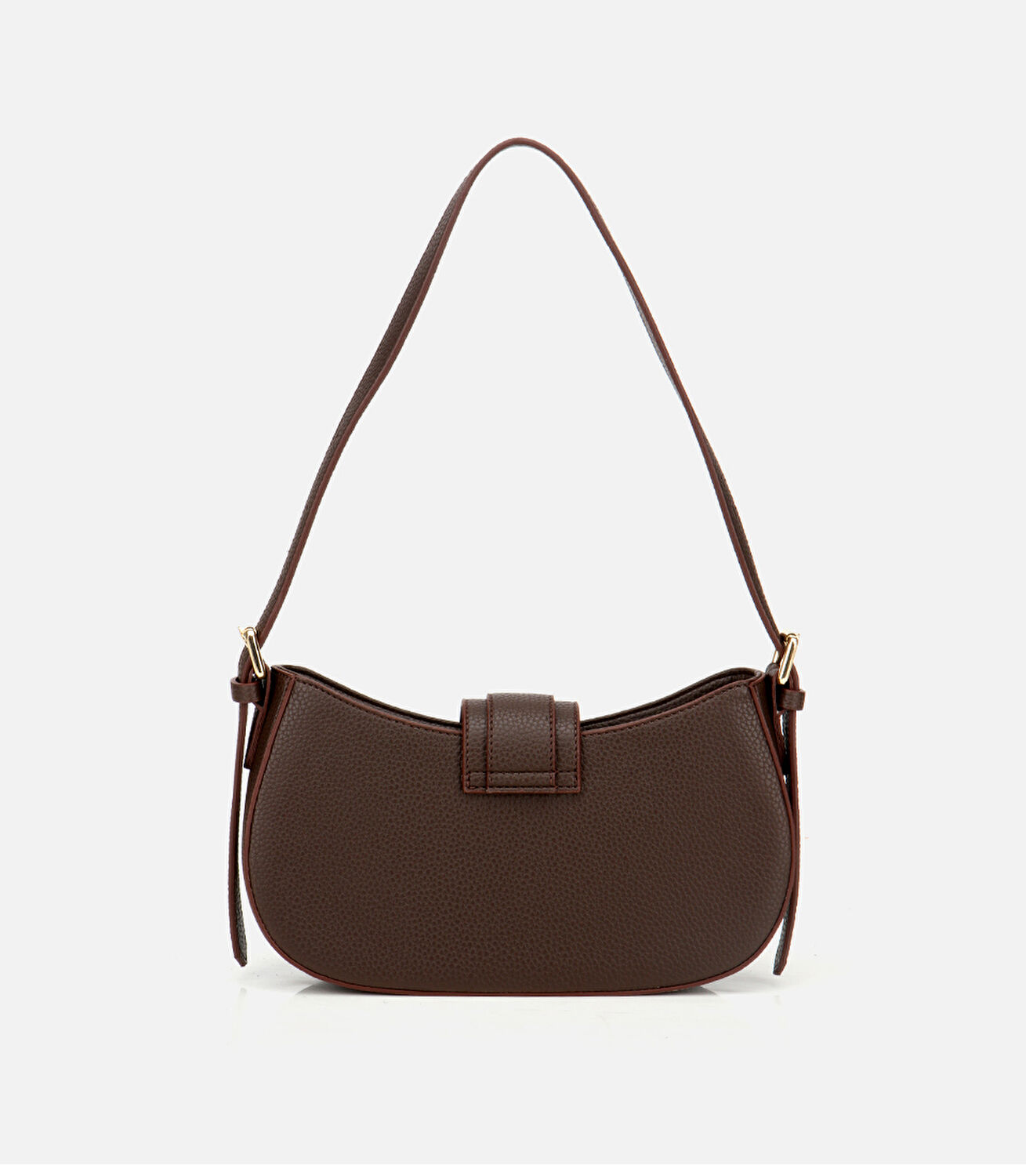 Kadın Kahverengi Kilit Detaylı Omuz Çantası