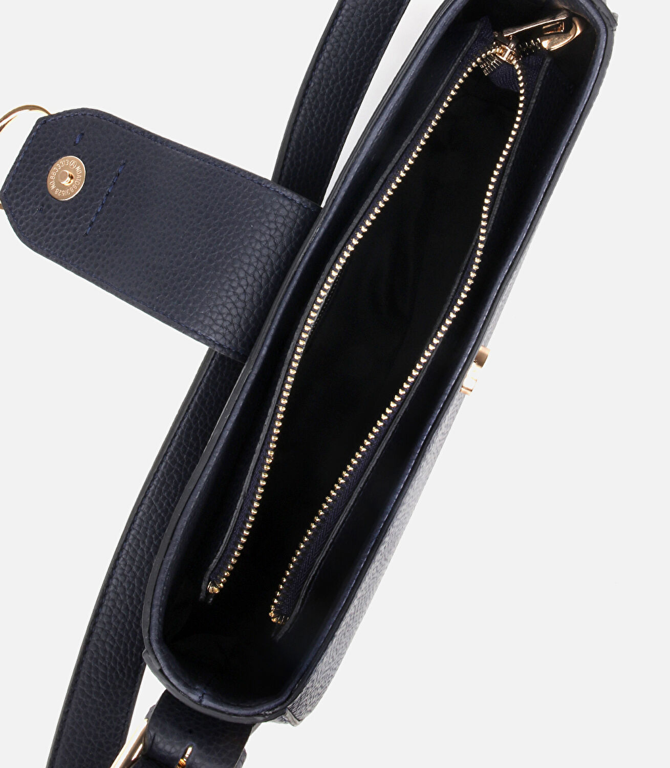 Kadın Lacivert Kilit Detaylı Omuz Çantası