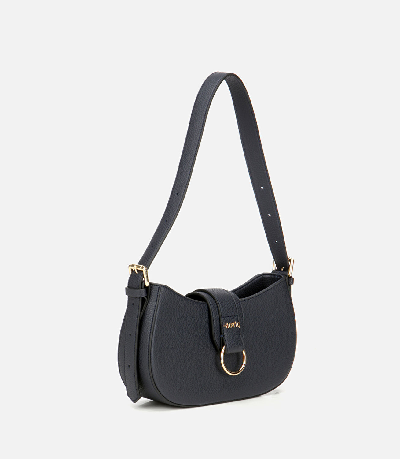 Kadın Lacivert Kilit Detaylı Omuz Çantası