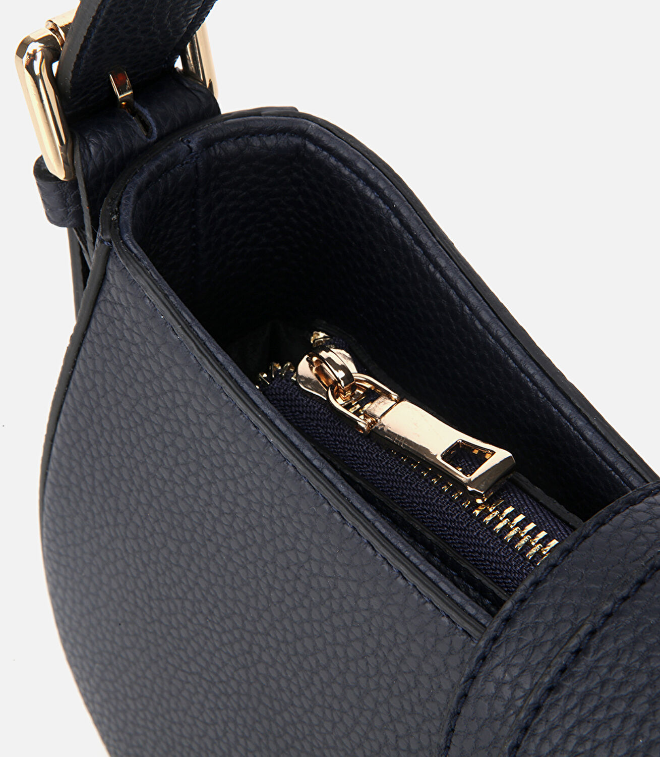 Kadın Lacivert Kilit Detaylı Omuz Çantası