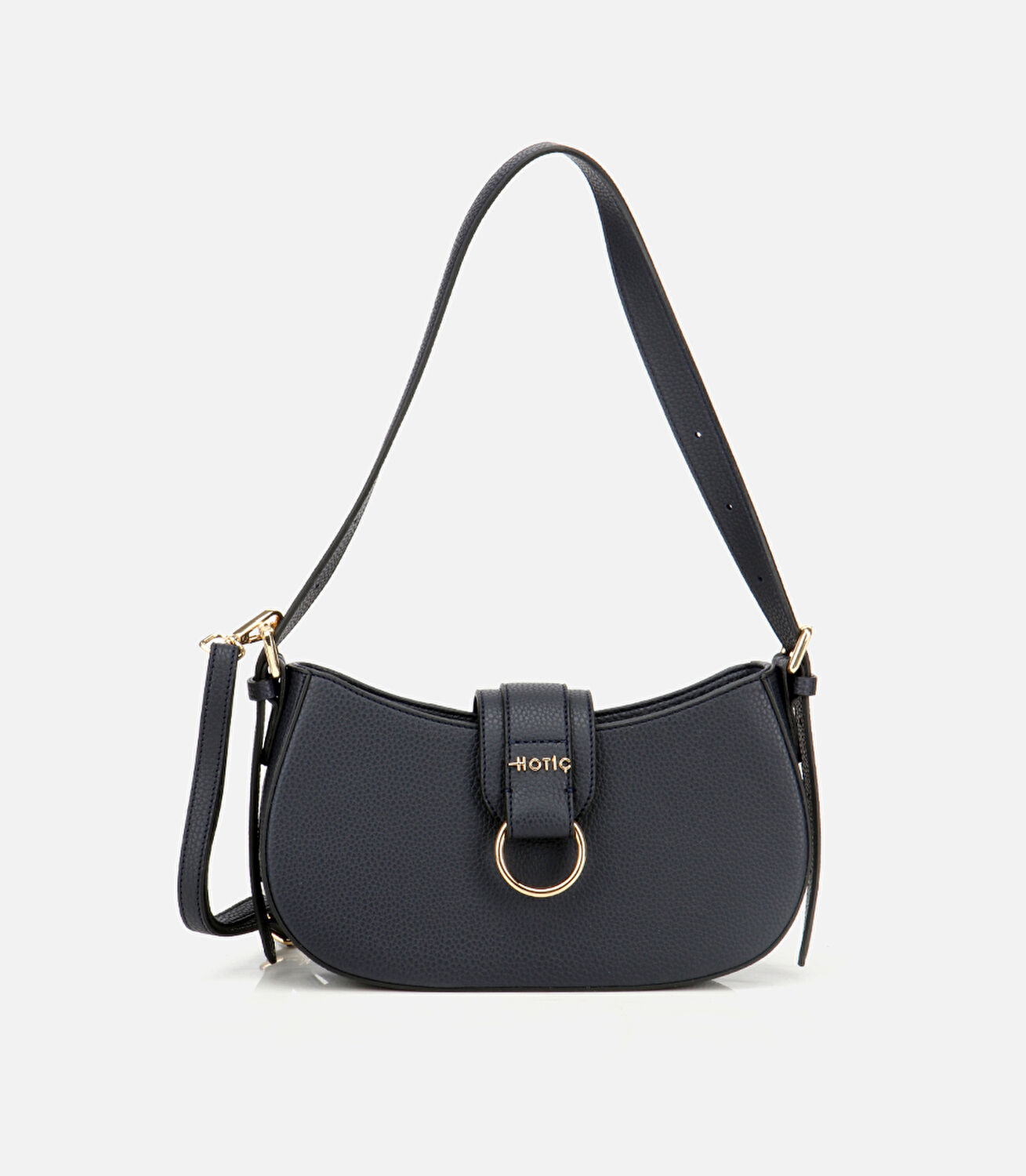 Kadın Lacivert Kilit Detaylı Omuz Çantası