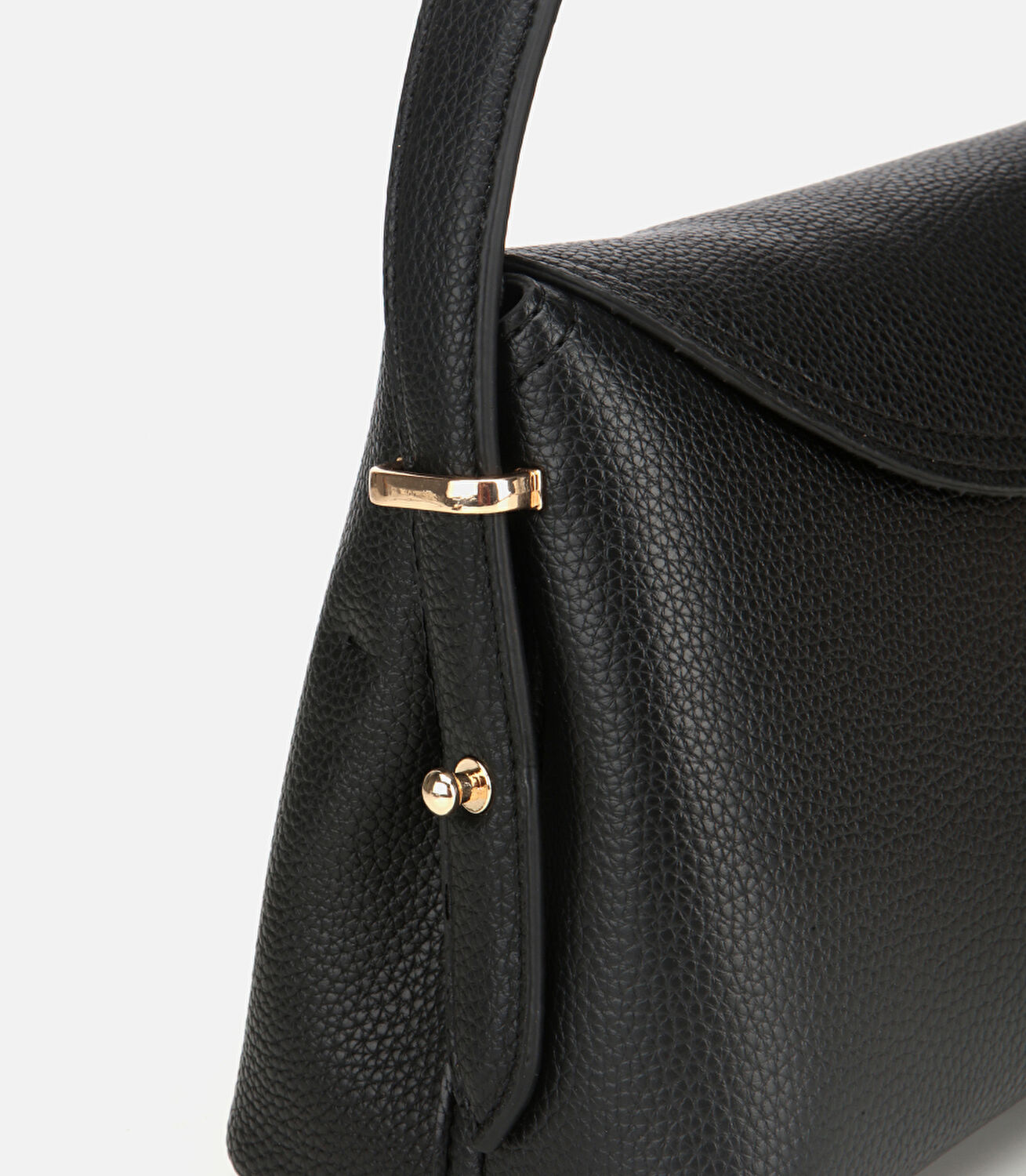 Kadın Siyah Kilit Detaylı Omuz Çantası