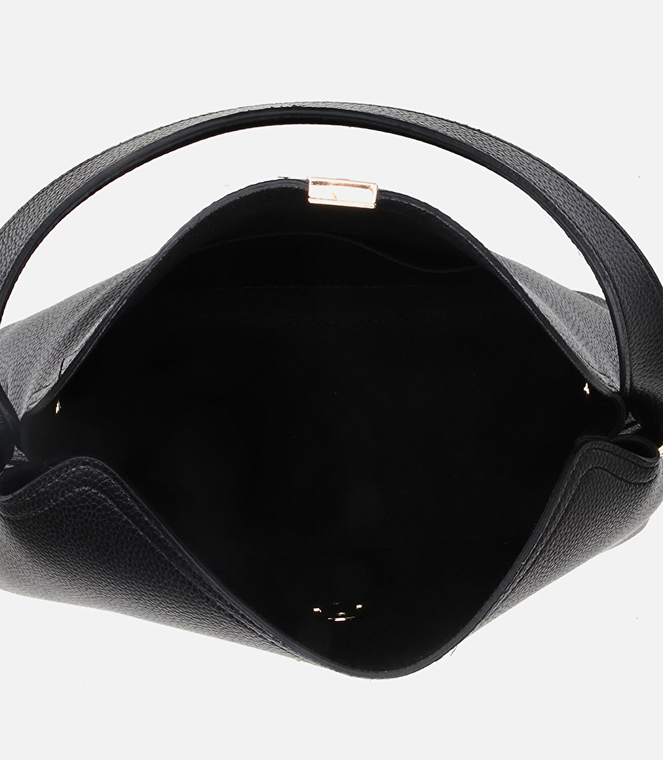 Kadın Siyah Kilit Detaylı Omuz Çantası