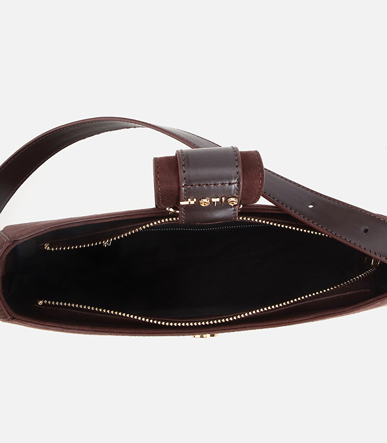 Kadın Kahverengi Kilit Detaylı Omuz Çantası