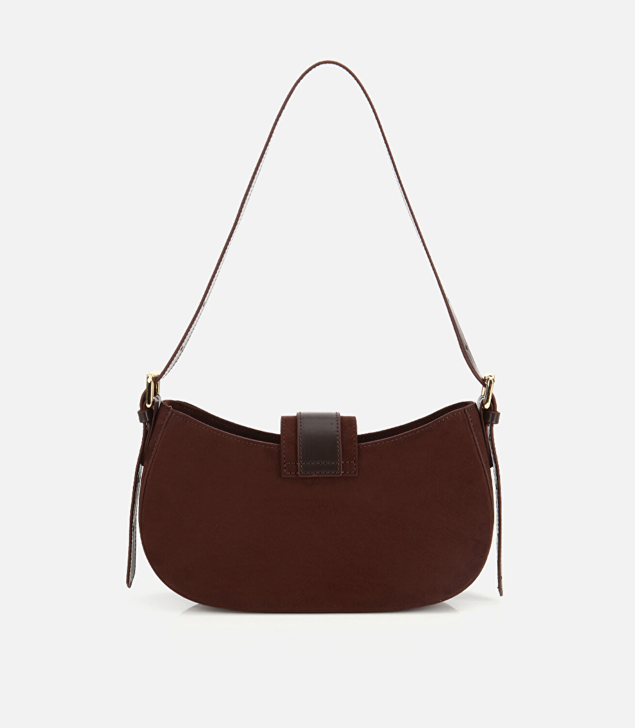 Kadın Kahverengi Kilit Detaylı Omuz Çantası