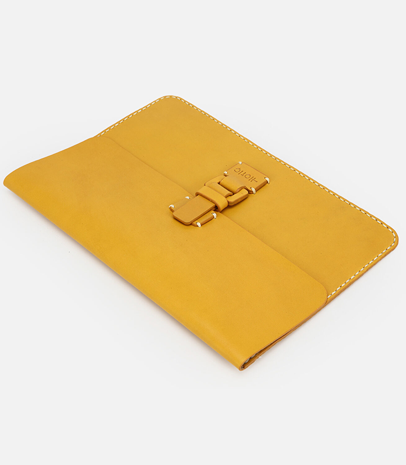 Erkek Deri Sarı iPad El Çantası