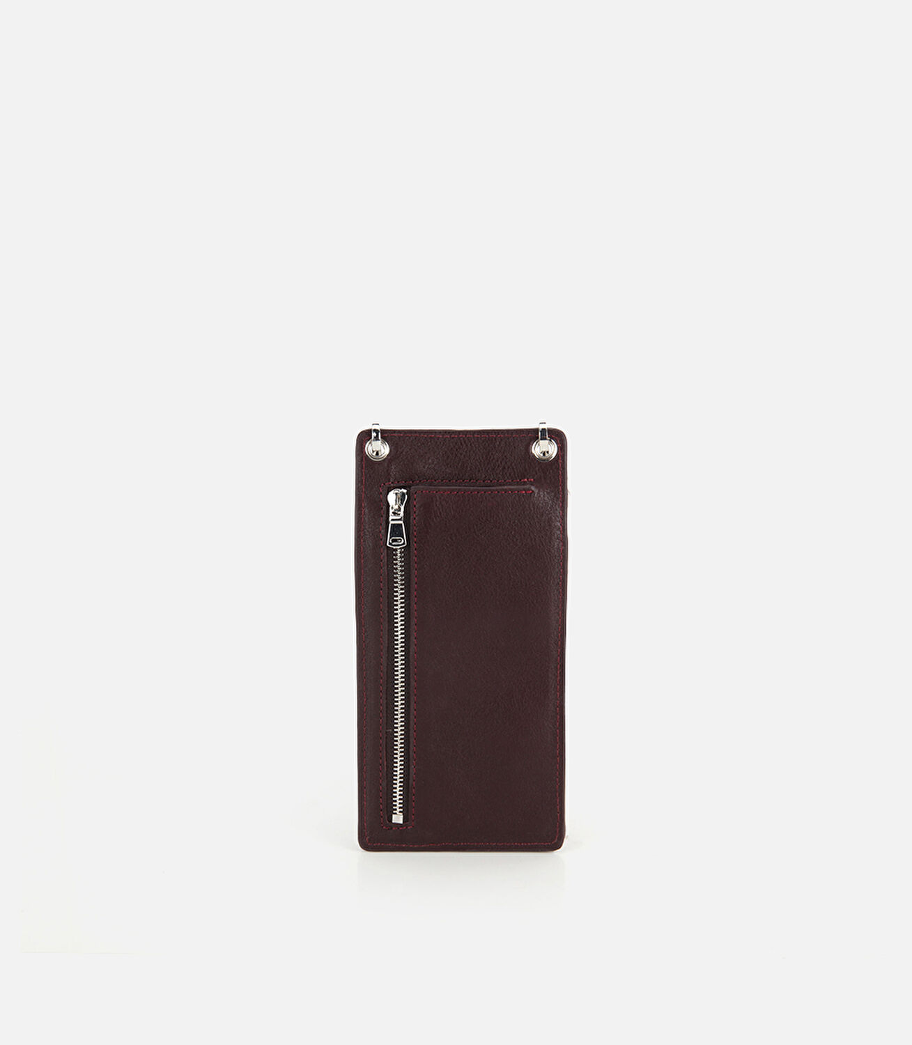 Unisex Deri Kahverengi Çapraz Telefon Çantası