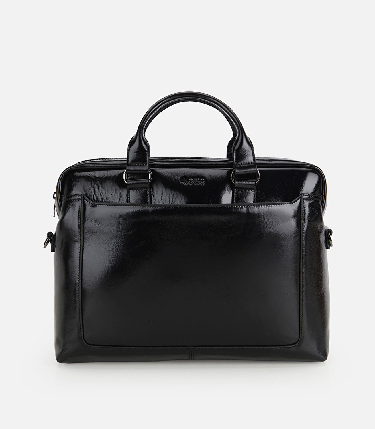 Erkek Deri Siyah Kırışık Görünümlü Laptop&Evrak Çantası