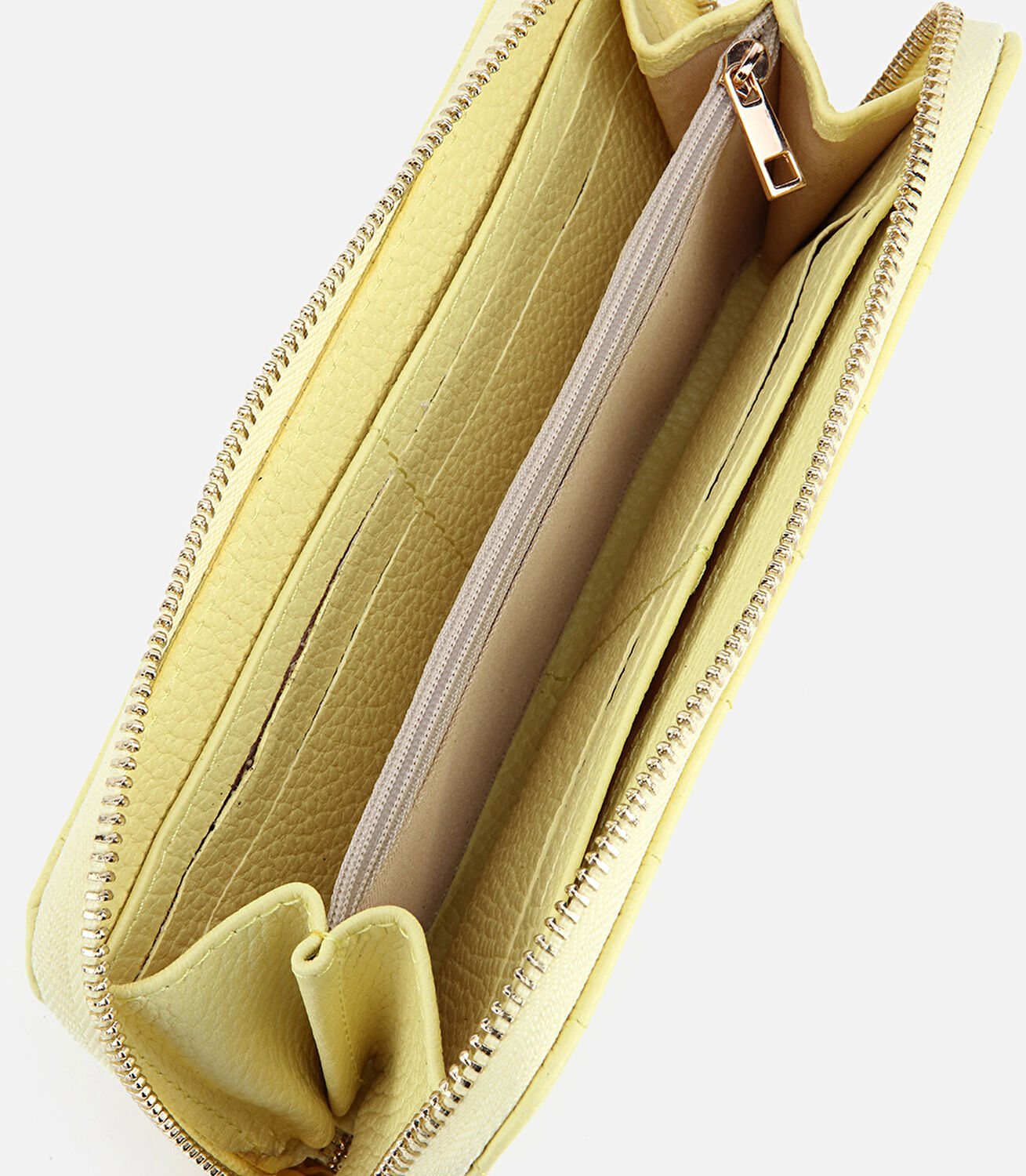 Kadın Deri Sarı Cüzdan