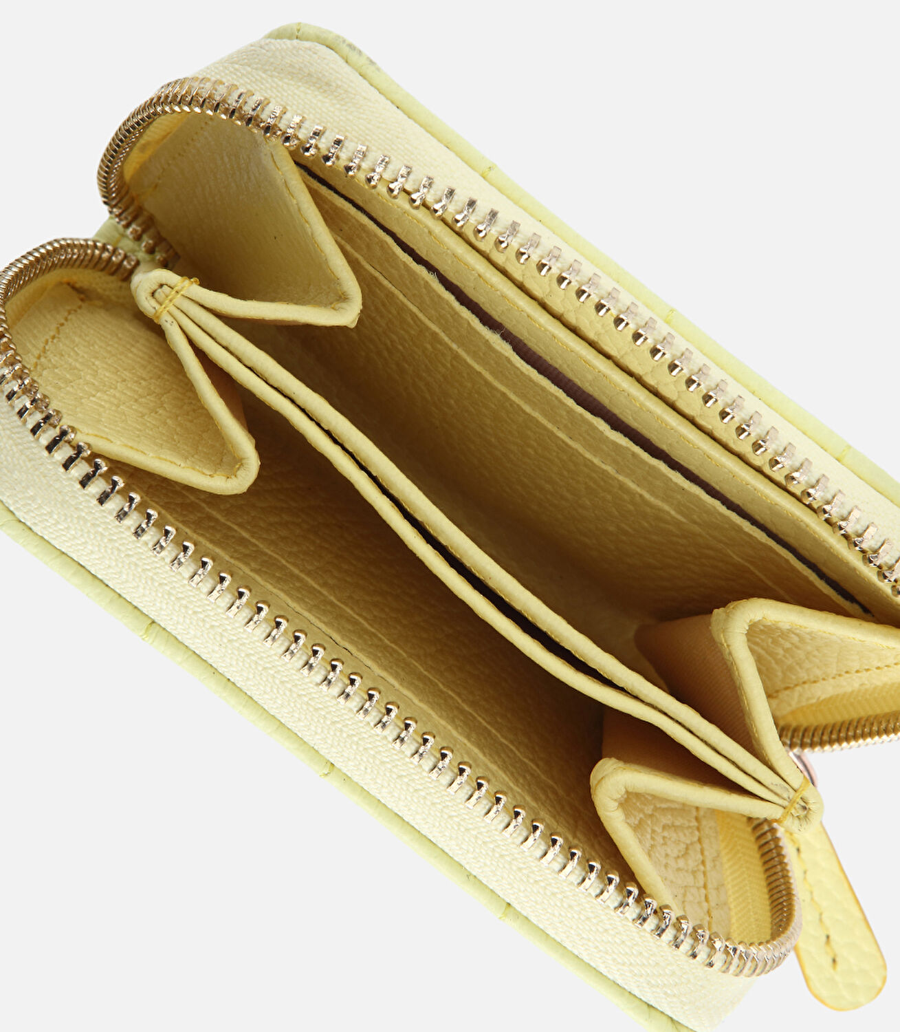 Kadın Deri Sarı Mini Cüzdan