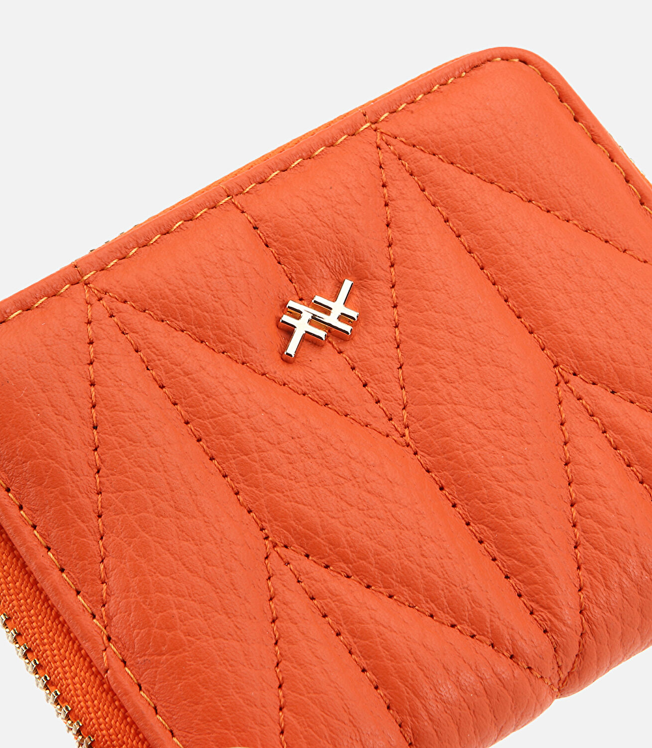 Kadın Deri Turuncu Mini Cüzdan