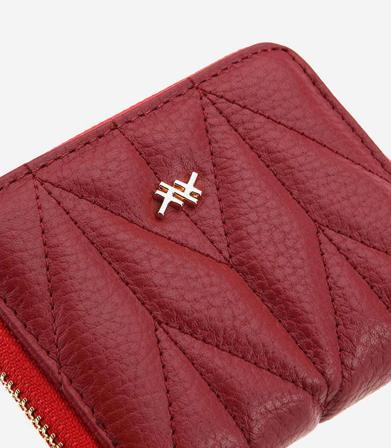 Kadın Deri Bordo Mini Cüzdan