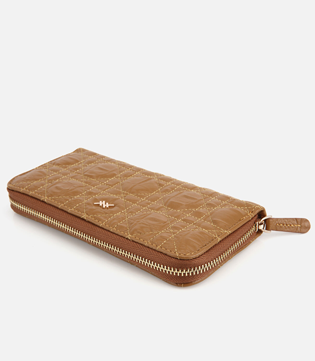 Kadın Deri Taba Kroko Dikiş Detaylı Cüzdan