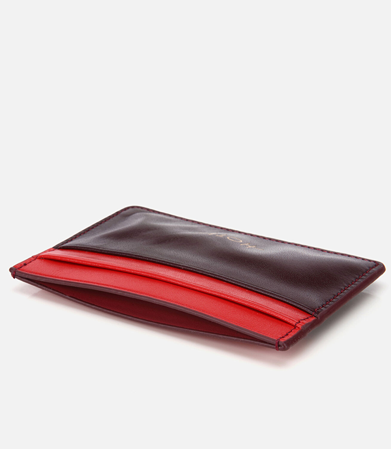 Kadın Deri Bordo Kartlık