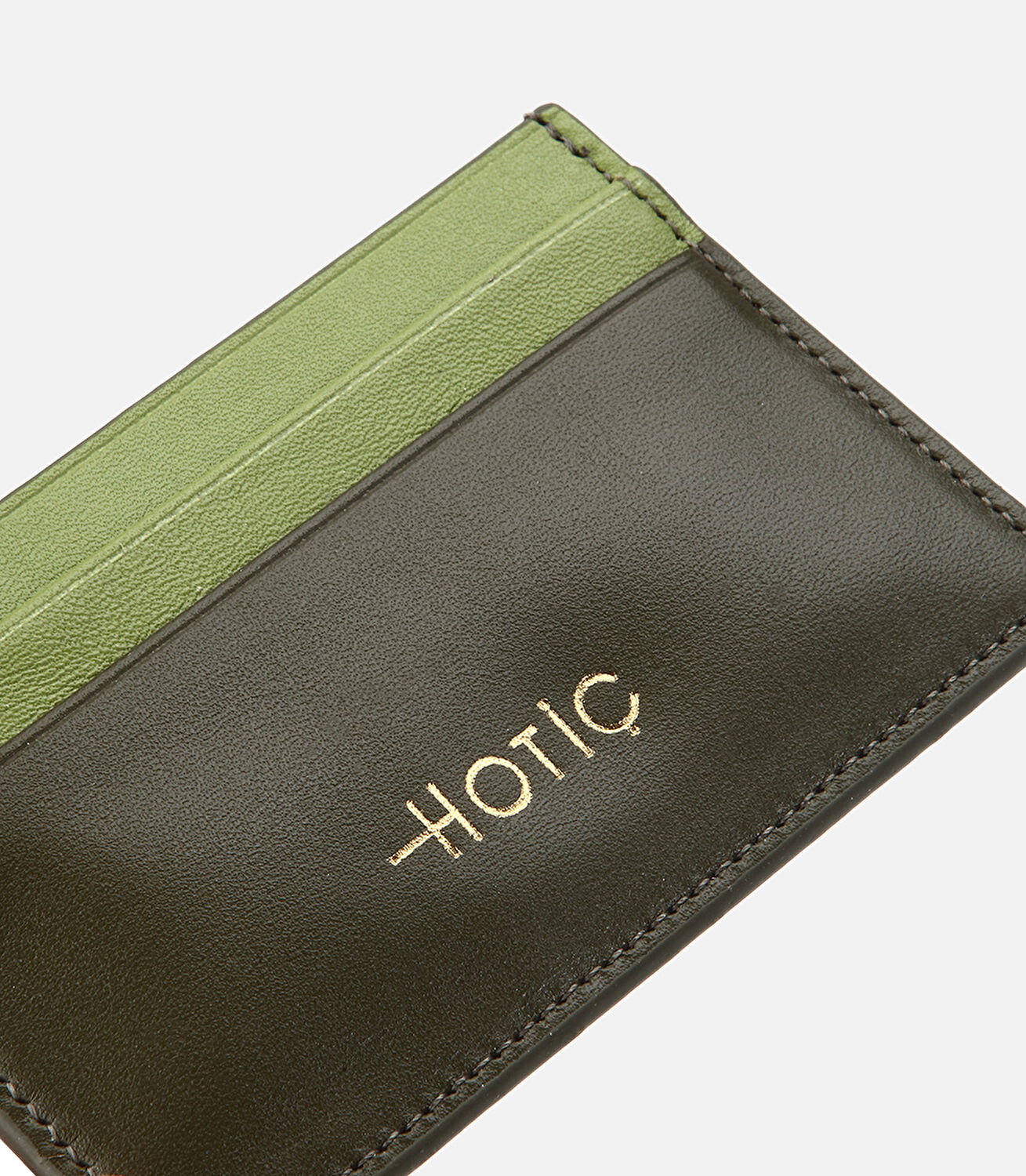 Kadın Deri Haki Kartlık